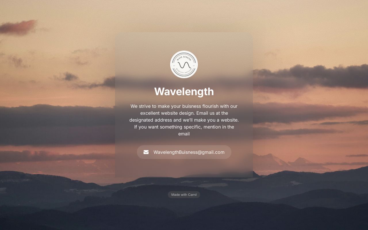 Carrd profile picture for @wavelength
